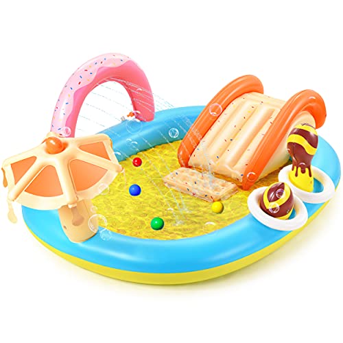 Inflatable Play Center with Slide for Kids