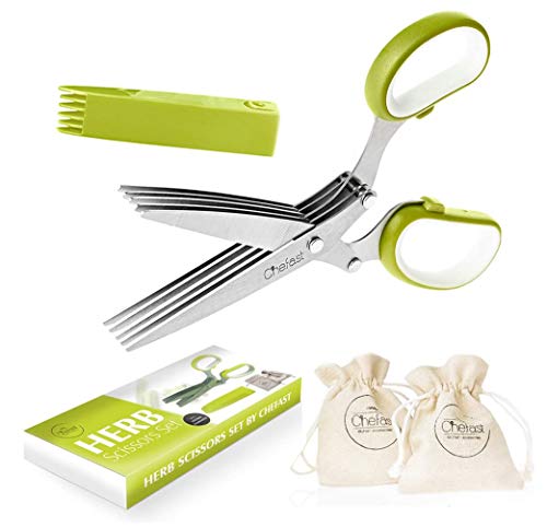 Chefast Herb Scissors Set - Multipurpose Cutting Shears