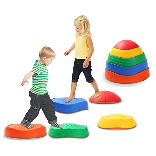 Fanboxk Non-Slip Plastic Balance Stepping Stones for Kids