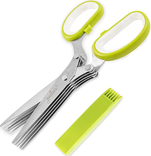 Herb Scissors with 5 Blades and Safety Cover