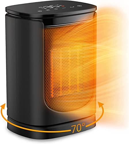 Portable Electric Space Heater with Thermostat and Timer