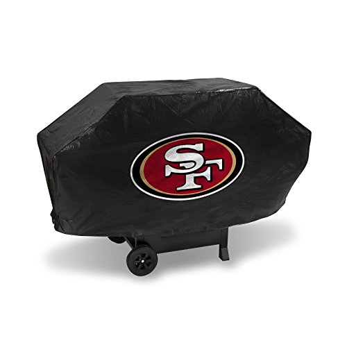 NFL San Francisco 49ers Black Deluxe Grill Cover