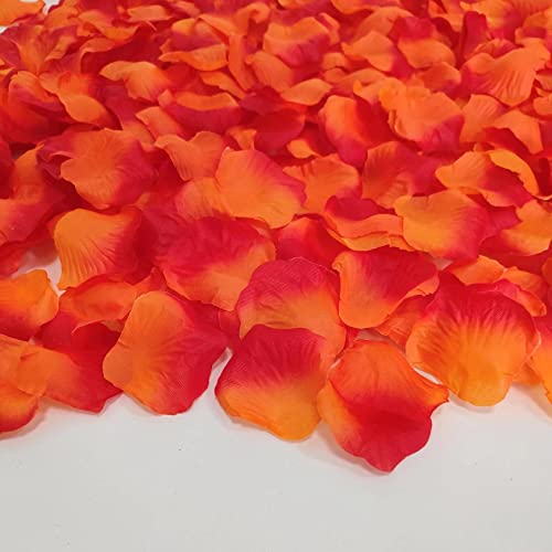 Orange and Red Rose Petals for Romantic Night and Decorations