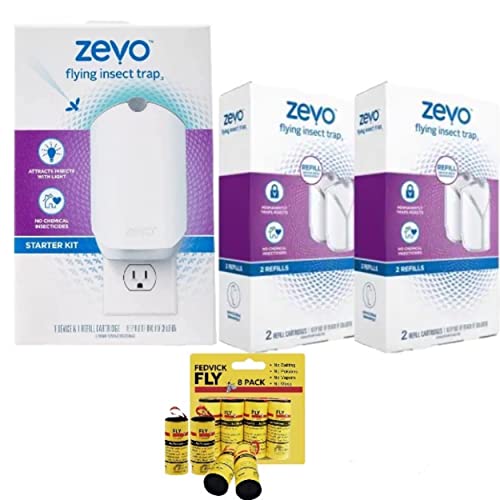 Zevo Insect Trap Starter Kit with Refill Cartridges
