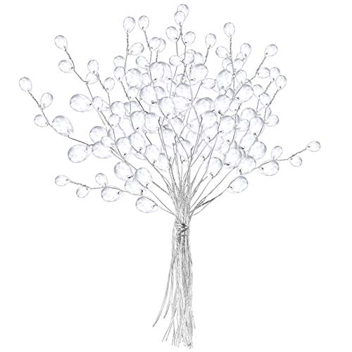 VOSAREA Artificial Bouquets Acrylic Bead Drops Flower Branches