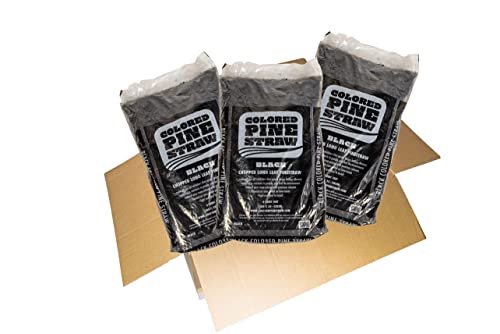 Longleaf Pine Straw Mulch - Black - 3 Bags