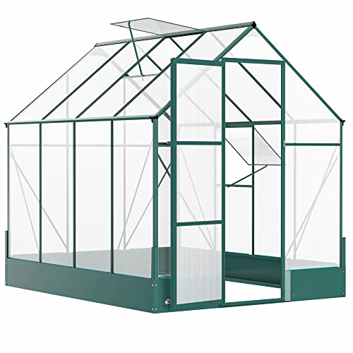 Outsunny 6' x 8' x 7' Walk-in Plant Polycarbonate Greenhouse