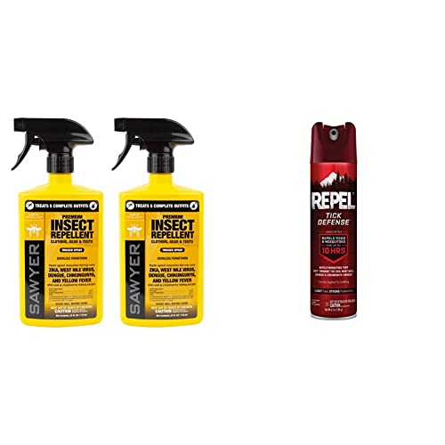 Sawyer Products Twin Pack Premium Permethrin Clothing Insect Repellent Trigger Spray