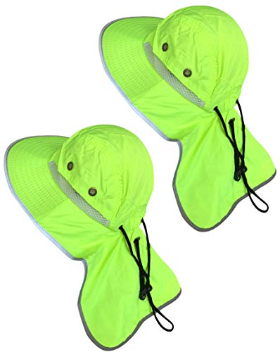 High Visibility Sun Hat with Neck Flap