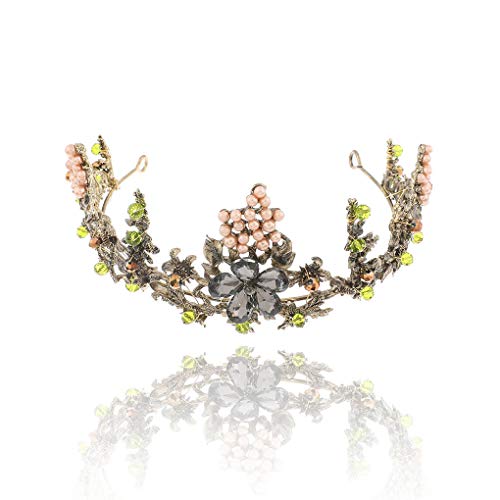Baroque Wedding Crown Crystal Bride Crowns and Tiaras