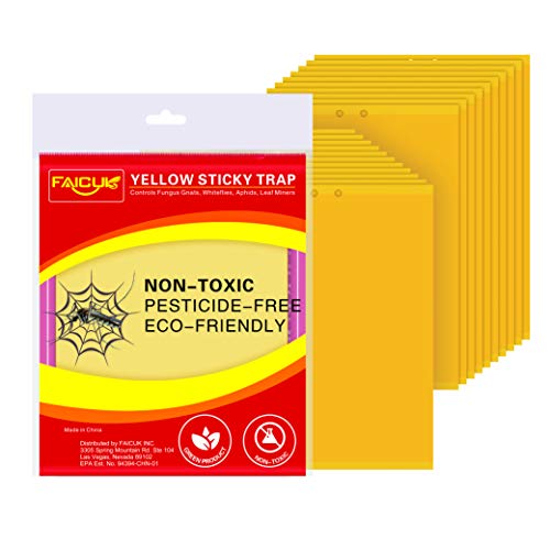 Faicuk Yellow Sticky Traps for Plant Insects