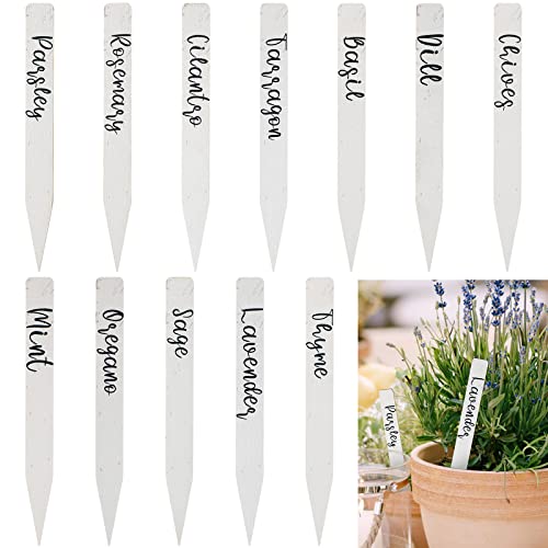 Wooden Herb Garden Stakes: Practical Plant Markers for Farmhouse Decor