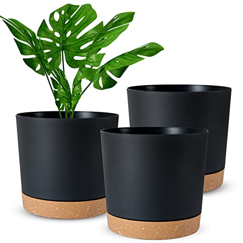 Whonline 3 Pack 8in Plant Pots Indoor