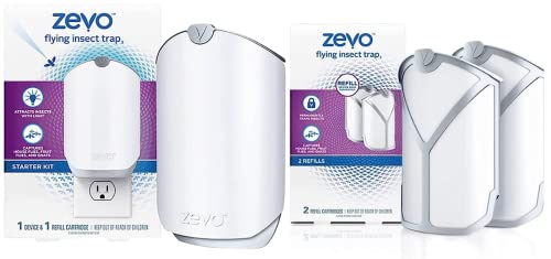 Zevo Flying Insect Trap Starter Kit with Refill Cartridge