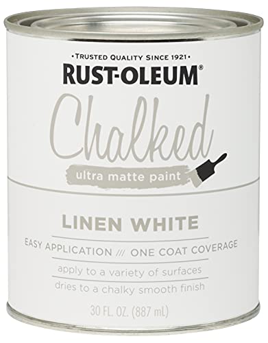 Rust-Oleum 285140 Ultra Matte Chalked Acrylic Paint - Linen White