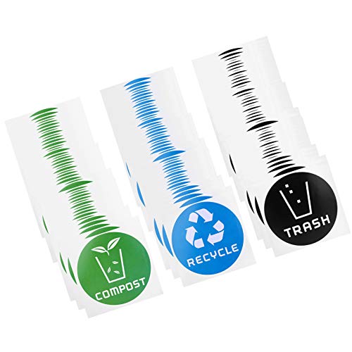 Trash Can Sticker Compost Decal Label Waste Bins