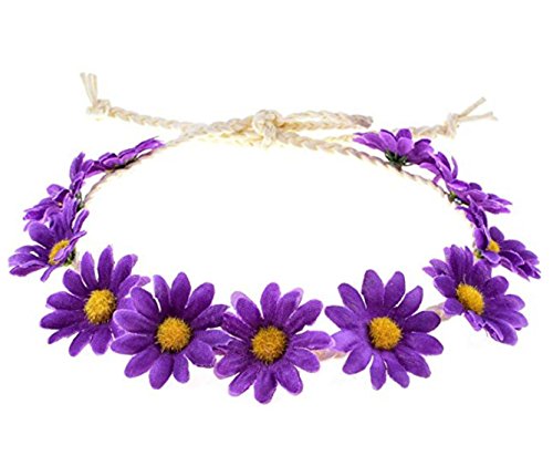 Fashion Sunflower Headband Hair Crown Wreath Headpiece (Purple)
