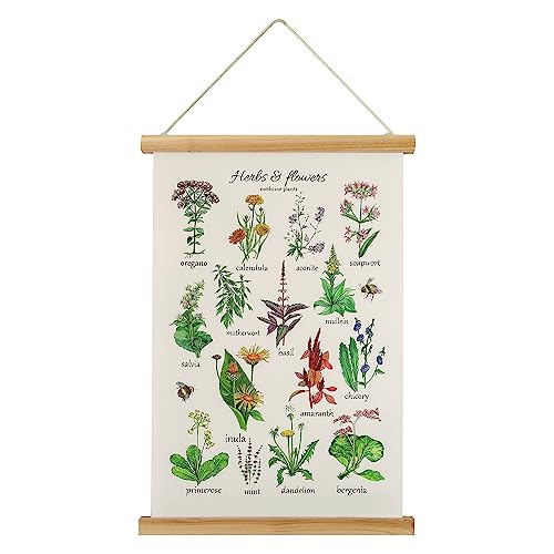 Flowers and Herbs Chart Wall Art