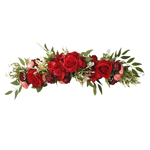 Firlar Artificial Red Rose Flower Swag