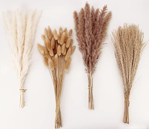 100 PCS Dried Pampas Grass Decor for Boho Home Table Decor
