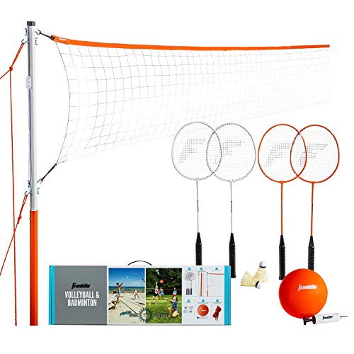 Franklin Sports Volleyball & Badminton Combo Set
