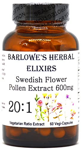 Barlowe's Swedish Flower Pollen Extract 20:1-60 600mg VegiCaps