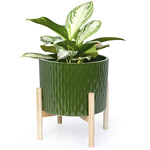 Stylish and Durable Ceramic Plant Pot with Stand