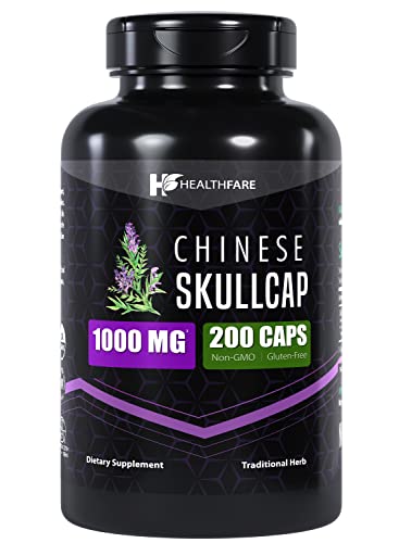Healthfare Skullcap Capsules | Support Overall Health | Extra Strength Formula | Made in The USA