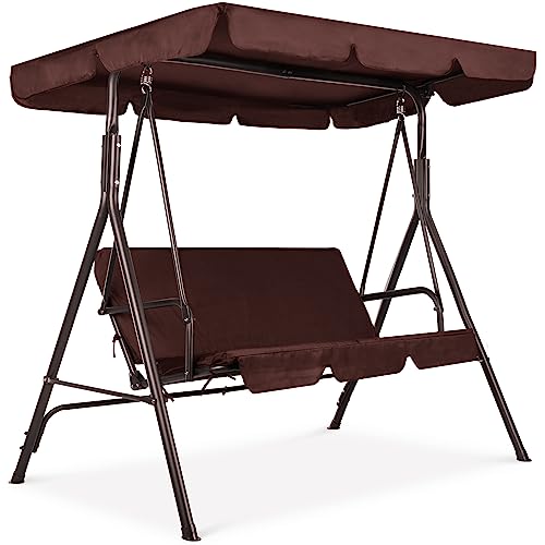Comfortable Outdoor Patio Swing Chair with Adjustable Canopy