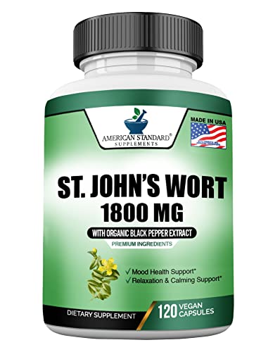 St. John's Wort Organic 1800mg & Organic Black Pepper Extract