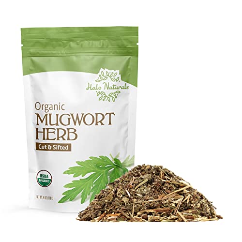 Halo Naturals Organic Mugwort Herb 4oz Cut & Sifted