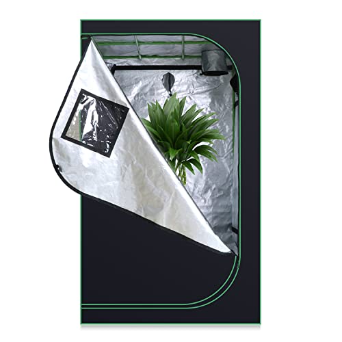 Hydroponic Grow Tent with Observation Window and Removable Floor Tray