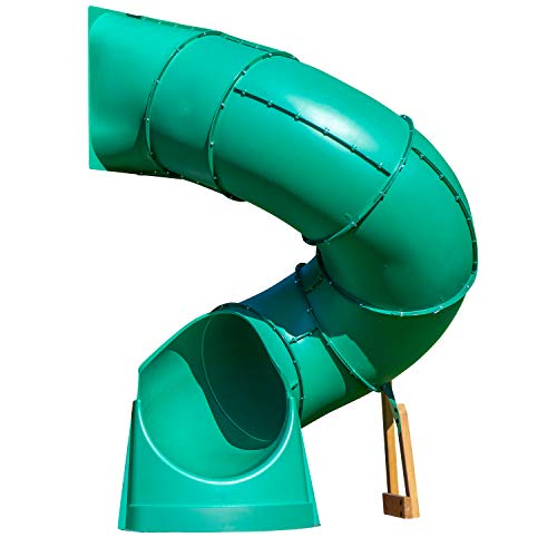 Tall Spiral Tube Slide - Green - Mounts To 5 Ft. Deck Height