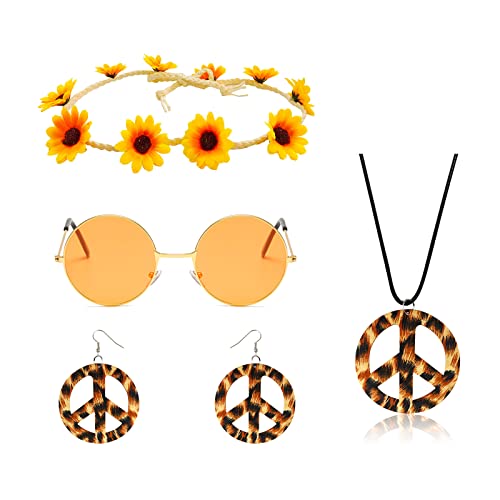 HyperFun Hippie Costume Set - Be the Star of the Party with Retro Accessories