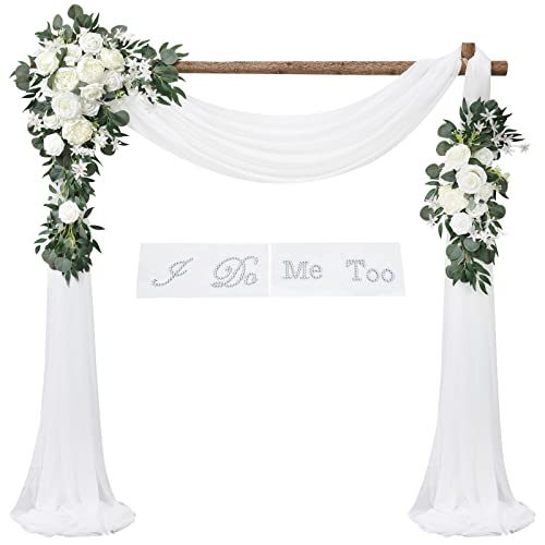 SOJOCK Artificial Wedding Arch Flowers Kit