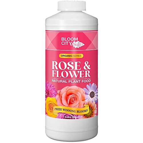 Bloom City Rose & Flower Natural Plant Food, Quart (32 oz)