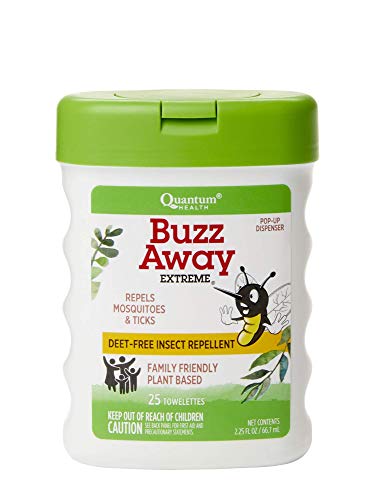 Buzz Away Extreme Insect Repellent Wipes - DEET Free