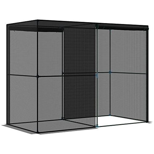 Outsunny Crop Cage with HDPE Cover & 2 Zippered Doors