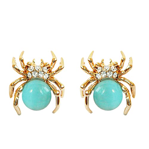 Navachi Opal Crystal Spider Stud Earrings