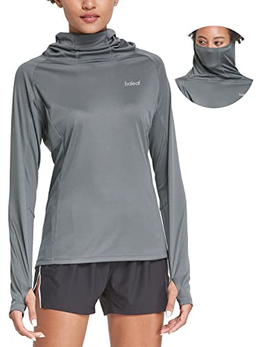 BALEAF Womens Hiking Shirt with Face Cover Neck Gaiter