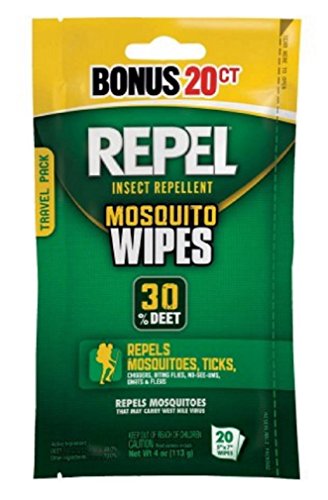 Repel 94100 Sportsmen Mosquito Repellent Wipes