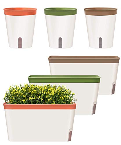GardenBasix Self Watering Pots Window Box Set