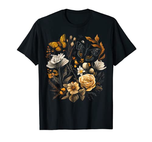 Vintage Inspired Flower Botanical Chart Tee