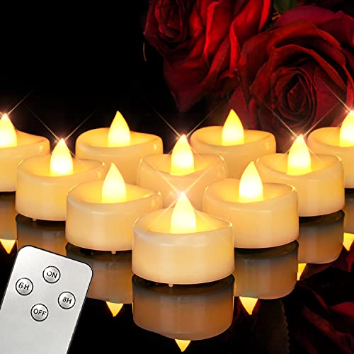 YOJACIKI Flameless Candles, 12 Pack Remote Control Tea Lights