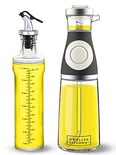 Olive Oil Dispenser Bottle Set - Control, Compact, and Chic