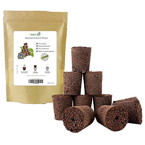 GrowLED Seed Starter Pods (10 Pack), Rapid Rooter Smart Soil Plugs for Indoor Herb Garden