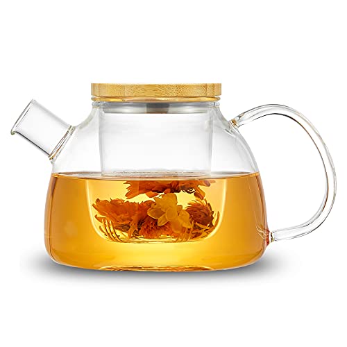 Glass Teapot with Glass Tea Infuser - 34oz/1000ml