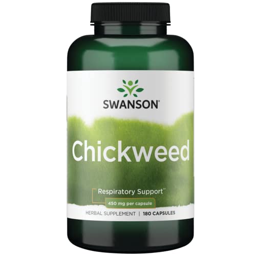 Swanson Chickweed Herb Supplement - Respiratory, Circulatory, and Skin Health Support
