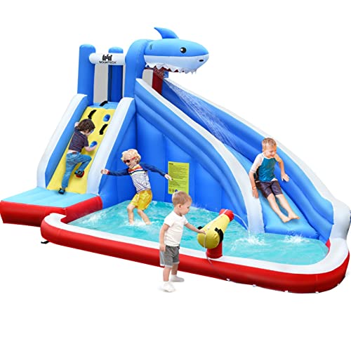 Inflatable Water Slide, Shark Themed Waterslide Park