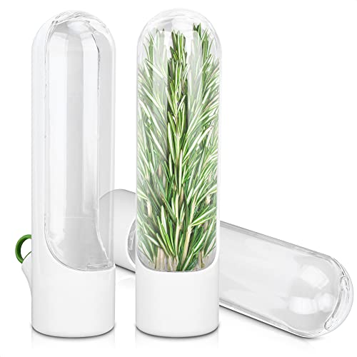 Herb Savor Pod Mint Leaves or Asparagus Keeper for Refrigerator